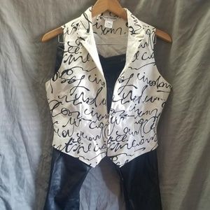 PAOLO SANTINI SILK VEST WITH WRITING